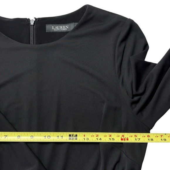 Ralph Lauren Black Label Matte Stretch Jersey Dress Size 12 Black Lined *READ - Picture 8 of 14